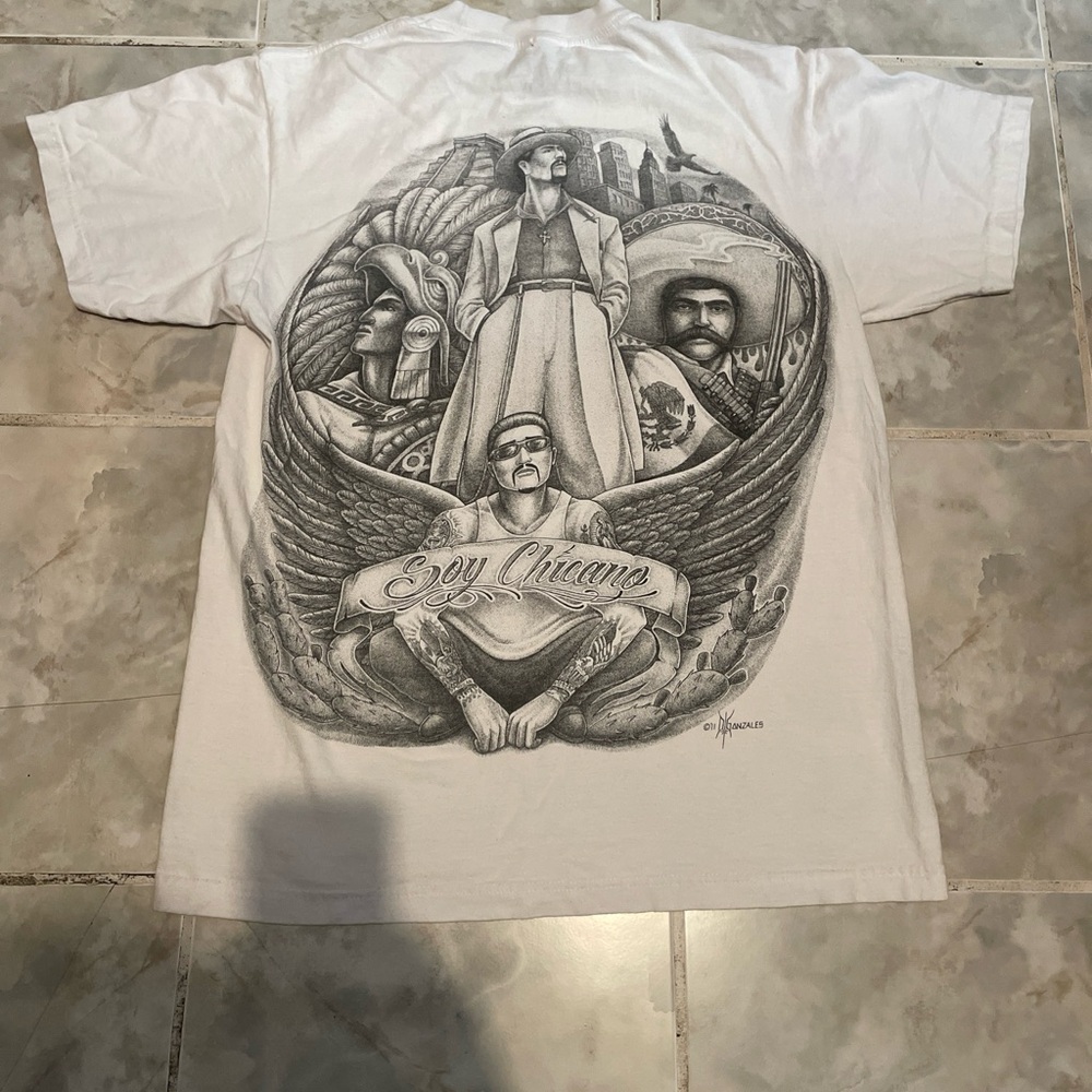 Dga Graphics T Tee Shirt Pachuco Aztec Chicano Pride Sz L